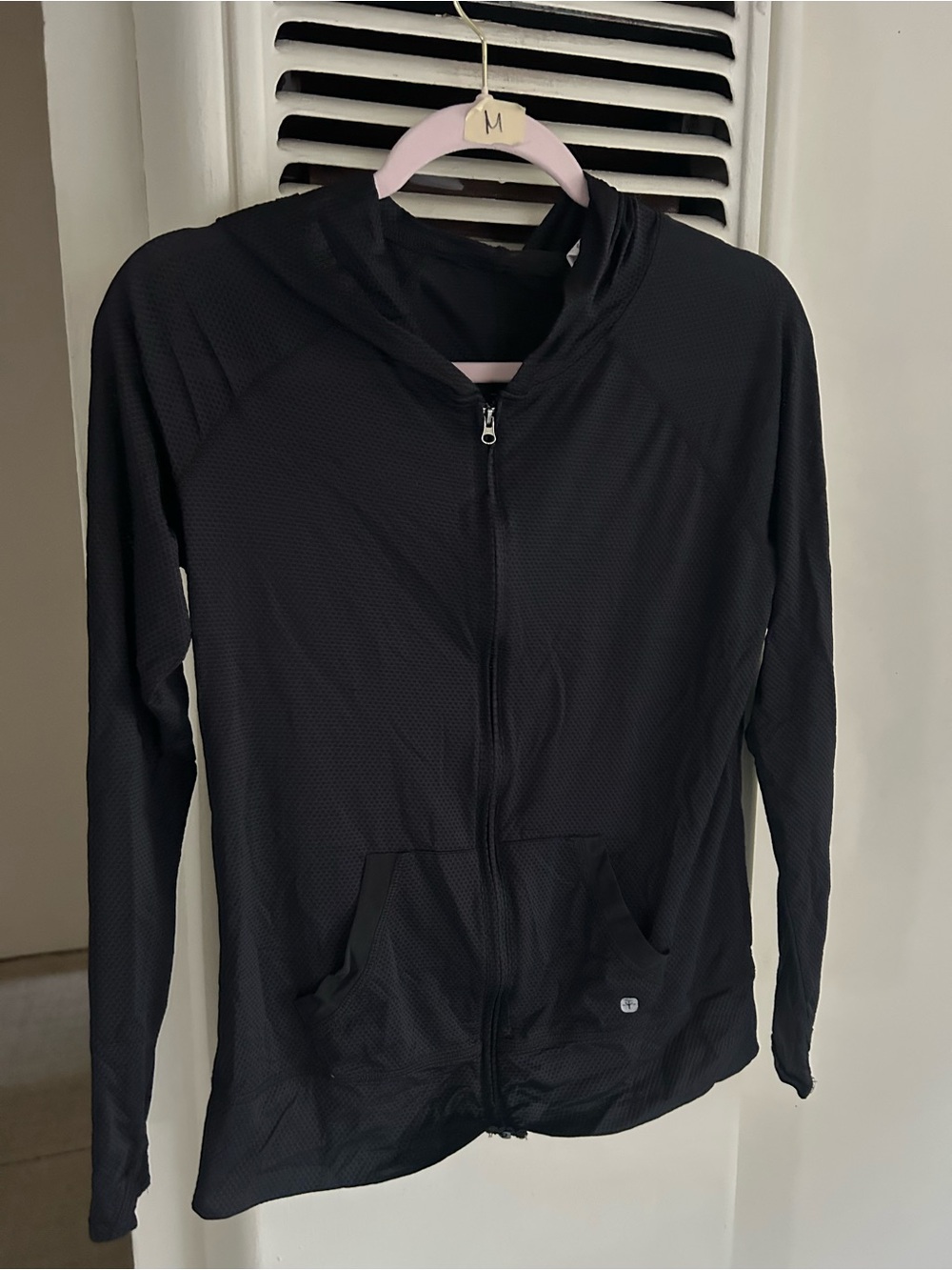 Soybu Black Hooded Zip-Up Jacket